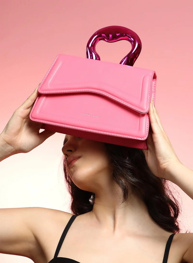 Haute Sauce Women's The Caldera Gloss Hand Bag - Rouge Pink