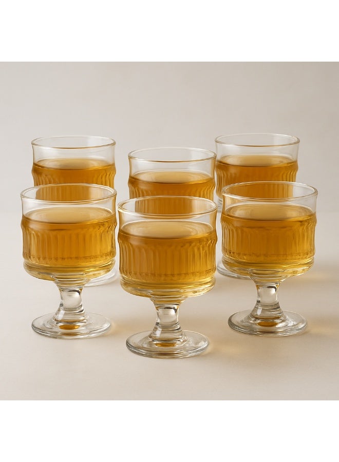 Delisoga Set of 6 Pure Glass Juice Glasses Clear 245 ml - Image 2