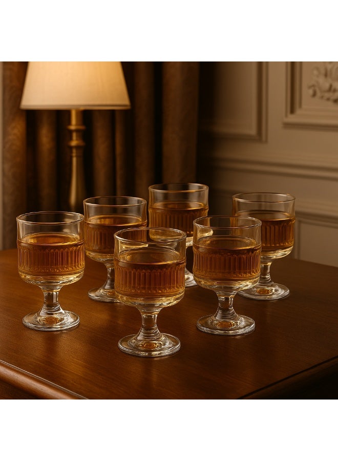 Delisoga Set of 6 Pure Glass Juice Glasses Clear 245 ml - Image 1