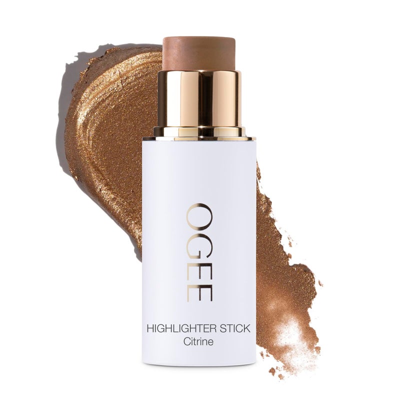 Ogee Sculpted Face Stick - Citrine (CITRINE - RADIANT GOLD SHIMMER) Certified Organic Bronzer Stick & Highlighter Makeup - Multi-Use Bronzer Stick for Face - Image 1