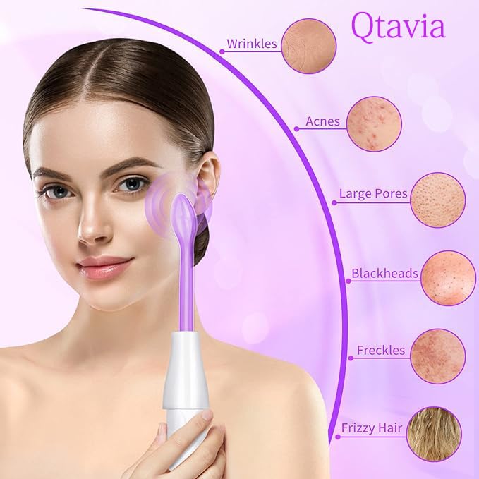 Qtavia High Frequency Facial Machine Portable Handheld High Frequency Facial Skin Wand Machine with 4 Different Tubes - Image 3
