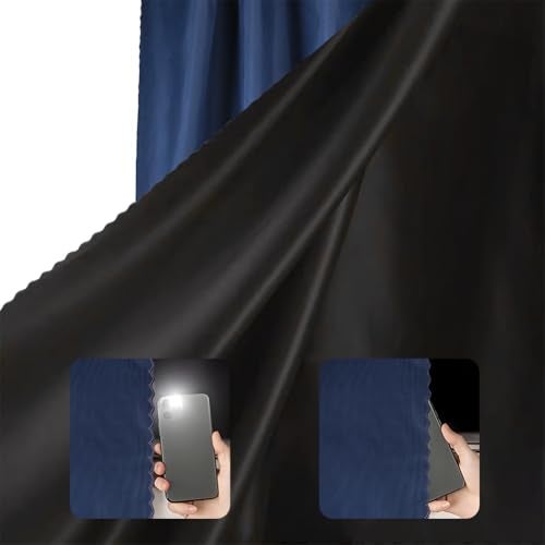 ITODA Bottom Bunk Bed Curtains Solid Color Thickened Blackout Curtains Canopy Loft Bedroom Privacy Curtains for Student Dormitories Single Beds - Image 3