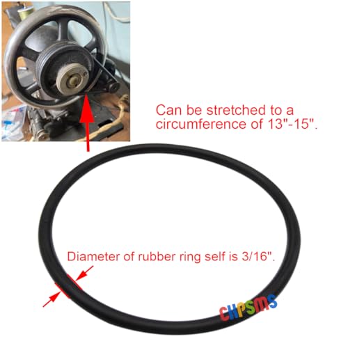 CKPSMS Brand-Universal sewing machine motor stretchable belt with the perimeter ranging from 13"(330mm)to 15"(380mm) and diameter 3/16"(5mm) Compatible with SINGER brand household Sewing Machine(2PCS) - Image 2