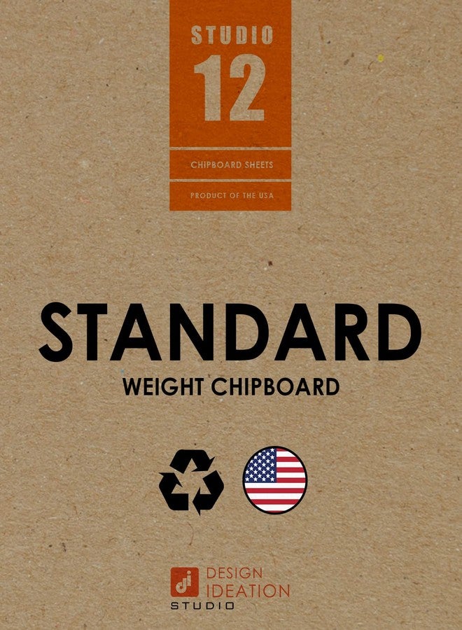 Design Ideation Standard Weight Crafting Chipboard Sheets. Studio 12 Brand. (8.5" x 11") .022” Thickness. (50 Sheets) - Image 1