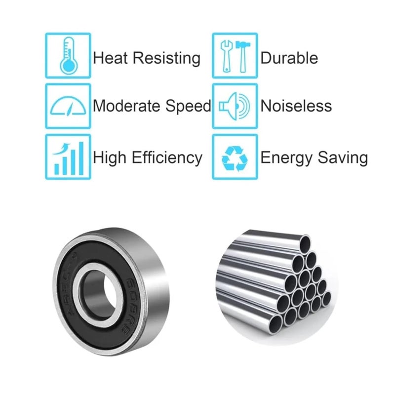 10pcs 604 2RS Miniature Deep Groove Ball Bearings 8x22x7mm Rubber Sealed for Scooters - Image 5
