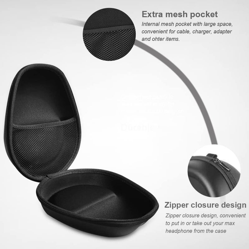 SYIDINZN Headphone Case Carrying Organizer Hard Headphones Storage Bag Pouch Compatible with Beats Studio Philips Bose Solo 3 Sony Bose QC JBL Sennheiser Skullcandy mPow Audio Technica Cowin JVC (Black) - Image 4