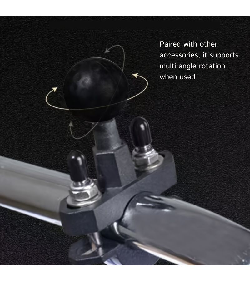 Motorcycle U Shaped Ball Head Handlebar Mounting Bracket 1pc Long Lifespan Universal Fit - Image 4