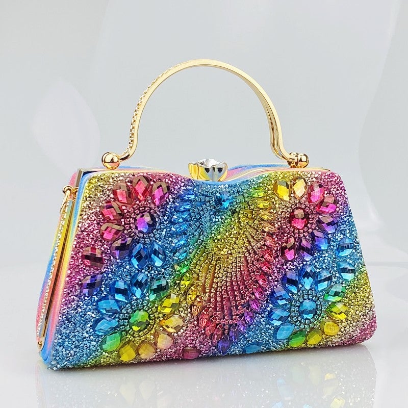 New Women'S Bag Diamond Evening Bag Shiny Banquet Clutch Socialite Dress Evening Bag - Image 2