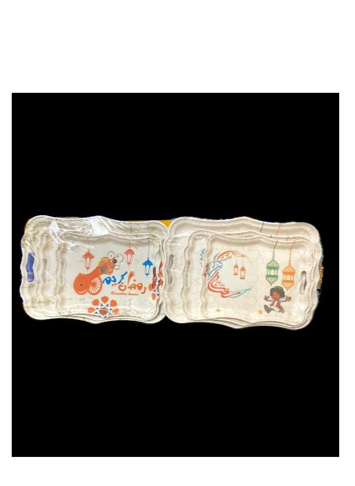 Generic - A set of trays of various shapes for serving during Ramadan - Image 1