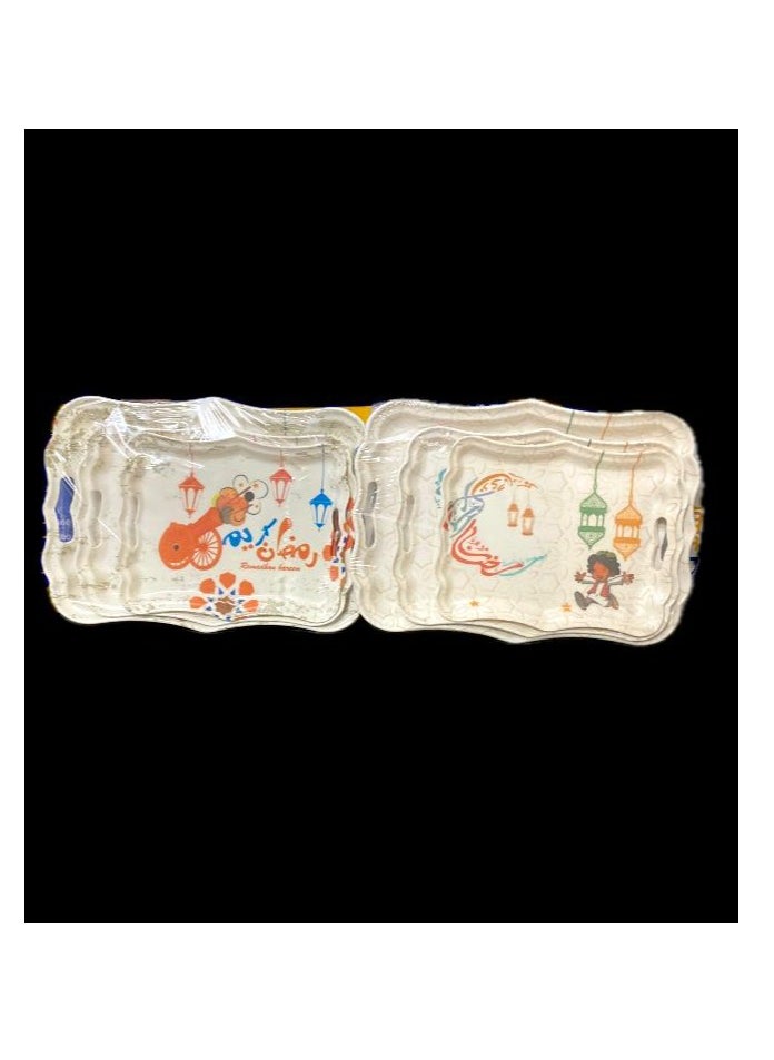 Generic - A set of trays of various shapes for serving during Ramadan - Image 1