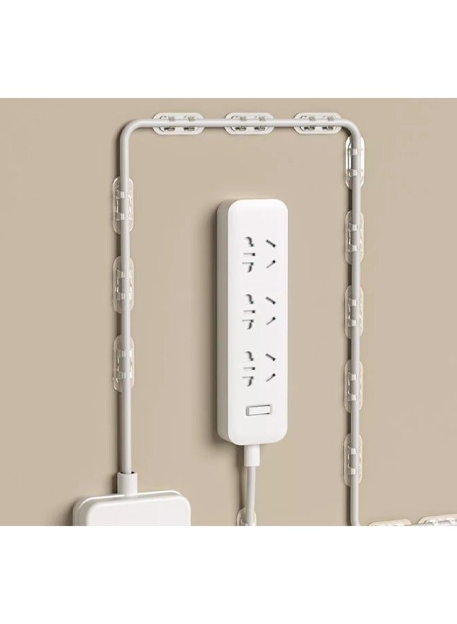 Loquat 40 Pcs Cord Wire Organizer Clip, Tie Fixer Fastener Holder, Socket Line Cord Wire Clip, Transparent - Image 3