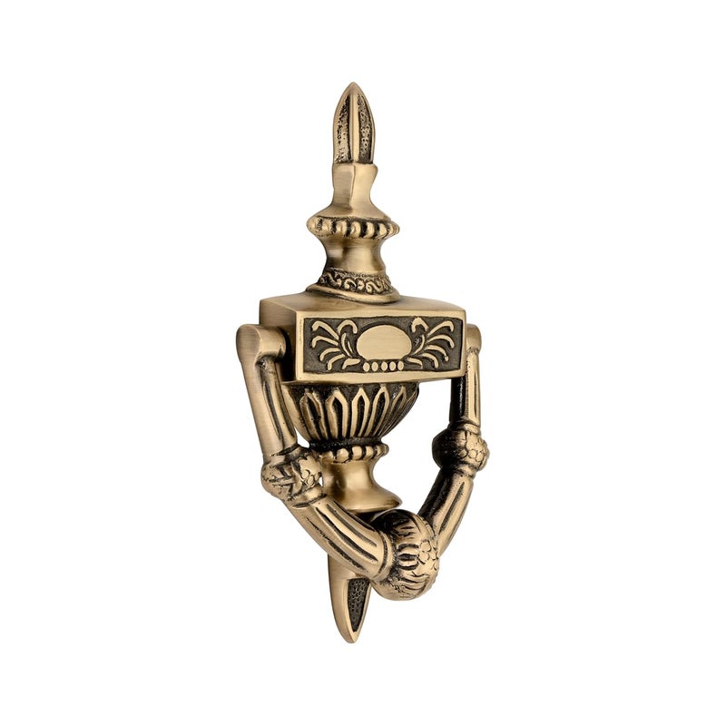 DEVDECOR Antique Brass Ring Door Knocker – Vintage Round Handle with Textured Grip for Main Door, Gate, or Cabinet – Classic Decorative Hardware (6x3.6 inch) - Image 3