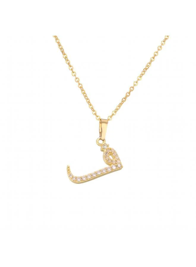 Arabic Letter 'Faa' Necklace 18k Gold Plated