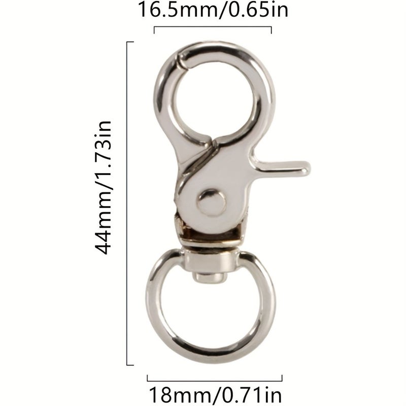 8pcs Durable Stainless Steel Birdcage Locks Rotating Spring Hooks for Secure Pet Habitats - Image 2