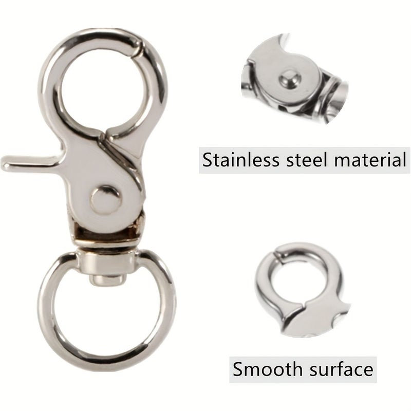 8pcs Durable Stainless Steel Birdcage Locks Rotating Spring Hooks for Secure Pet Habitats - Image 4