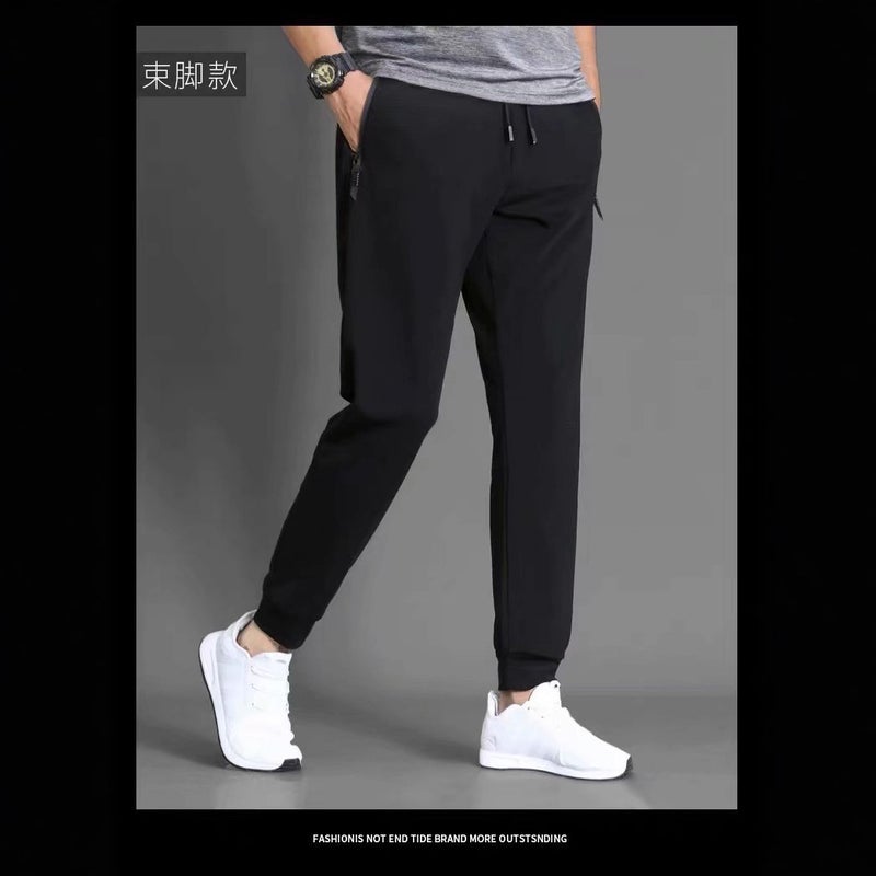 بدلة رياضية صيفية للرجال تي شيرت كوري عصري بأكمام قصيرة ملابس رجال بنطال شبكي عصري بتكييف الهواء - Image 5