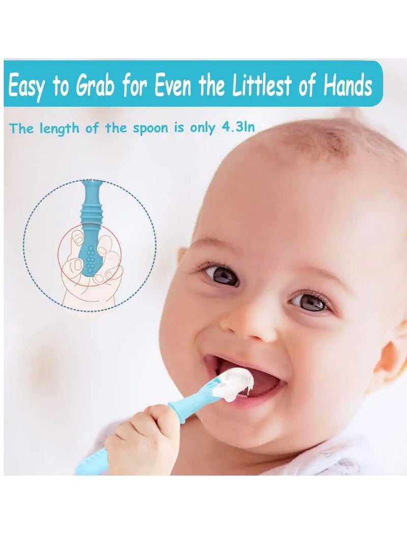 Baby Spoons, Self-feeding Toddler Utensils, First + Second Stage Toddler Utensils - Baby Led Weaning Spoons - 100% Food Grade Silicone Training Spoons, Best Self Feeding, 6 Months+ - pzsku/Z9EF14226D40DEAB81CE4Z/45/_/1721211745/d794b9f7-6925-4f67-8703-64029dfb9ab6