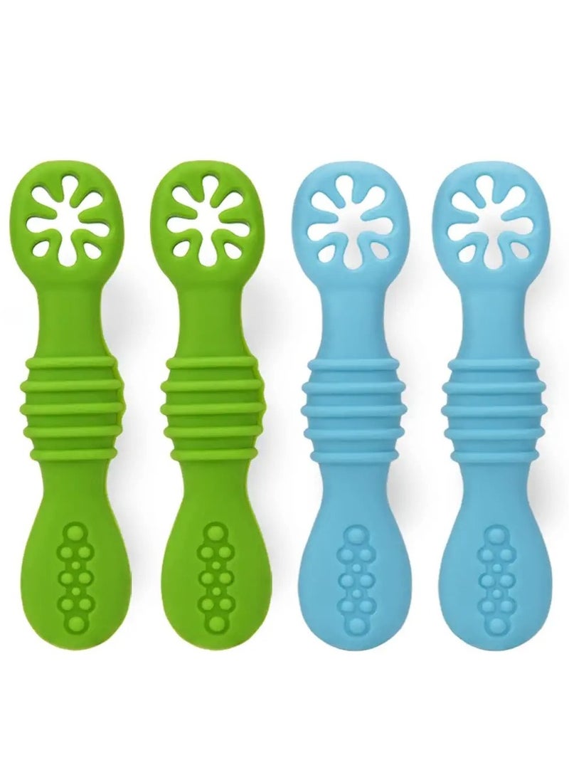 Baby Spoons, Self-feeding Toddler Utensils, First + Second Stage Toddler Utensils - Baby Led Weaning Spoons - 100% Food Grade Silicone Training Spoons, Best Self Feeding, 6 Months+ - pzsku/Z9EF14226D40DEAB81CE4Z/45/_/1721211828/1f92a433-f6b0-4f26-b3e7-0d9afd4f38dc