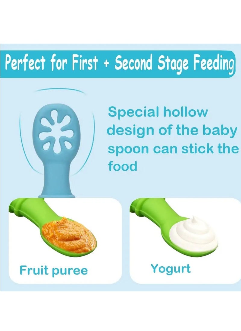 Baby Spoons, Self-feeding Toddler Utensils, First + Second Stage Toddler Utensils - Baby Led Weaning Spoons - 100% Food Grade Silicone Training Spoons, Best Self Feeding, 6 Months+ - pzsku/Z9EF14226D40DEAB81CE4Z/45/_/1721211869/3d4ca942-59ce-4373-ba30-fa91960337ce