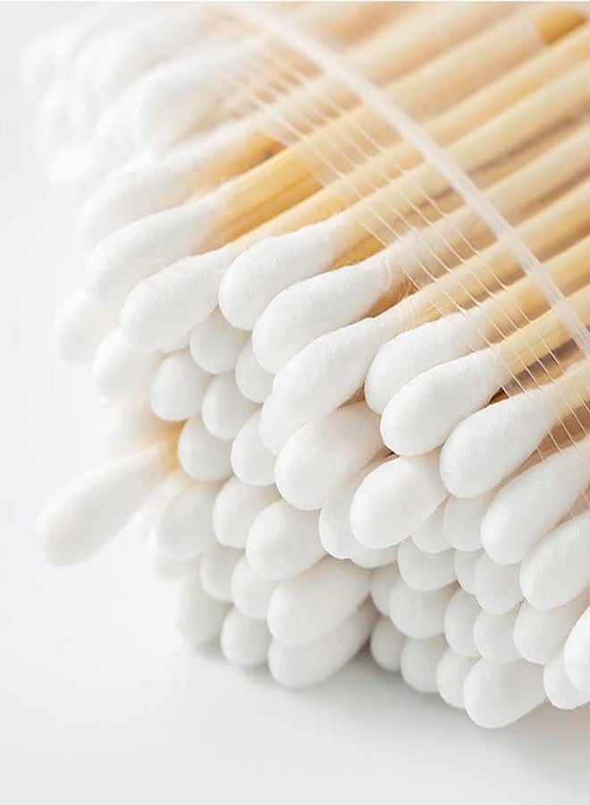Magic Providers Wooden Stick Double Head Tips Natural Pure Cotton Swabs Ear Cleaning Picks Buds - 300 Pcs - Image 4