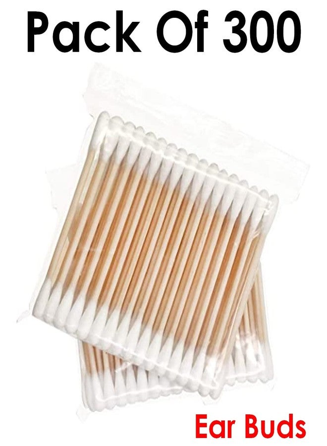 Magic Providers Wooden Stick Double Head Tips Natural Pure Cotton Swabs Ear Cleaning Picks Buds - 300 Pcs - Image 2