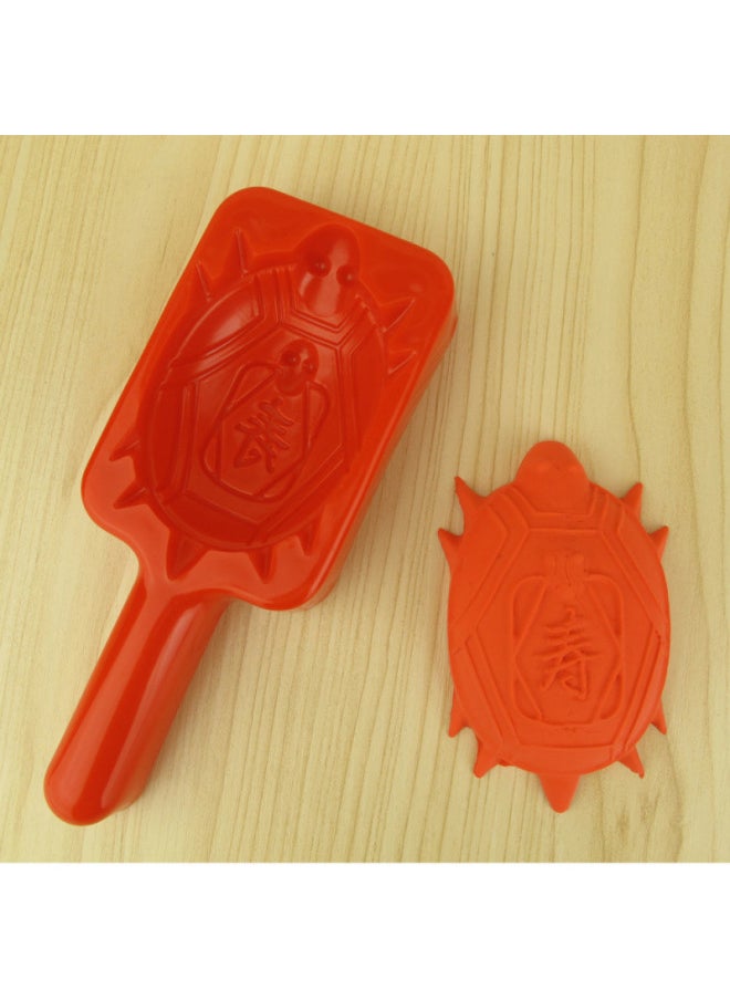 Generic - Red Turtle Cake Printing Plastic Three-dimensional Cake Fruit Printing Red Ball Printing Moon Cake Mold Double Happiness Cake Printing Food Baking Cake Plate Printing-Specifications:◆◇Small Group Seal - Double Child Inner Diameter 7.5cm - About 90g◆◇ - Image 1