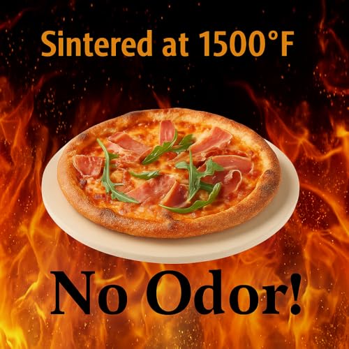 GDGZJJD Large Pizza Stone Round 14", Heavy Duty Cooking Stone for Grill, Baking Pizza Stone for bread, Ideal for Grilling Baking Several Sizes of Pizzas - Image 4