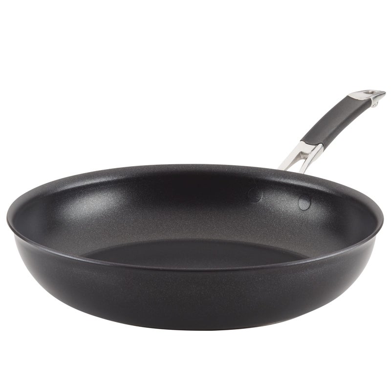 Anolon 87538 Smart Stack Hard Anodized Nonstick Frying Pan Fry Pan Hard Anodized Skillet 12 Inch Black