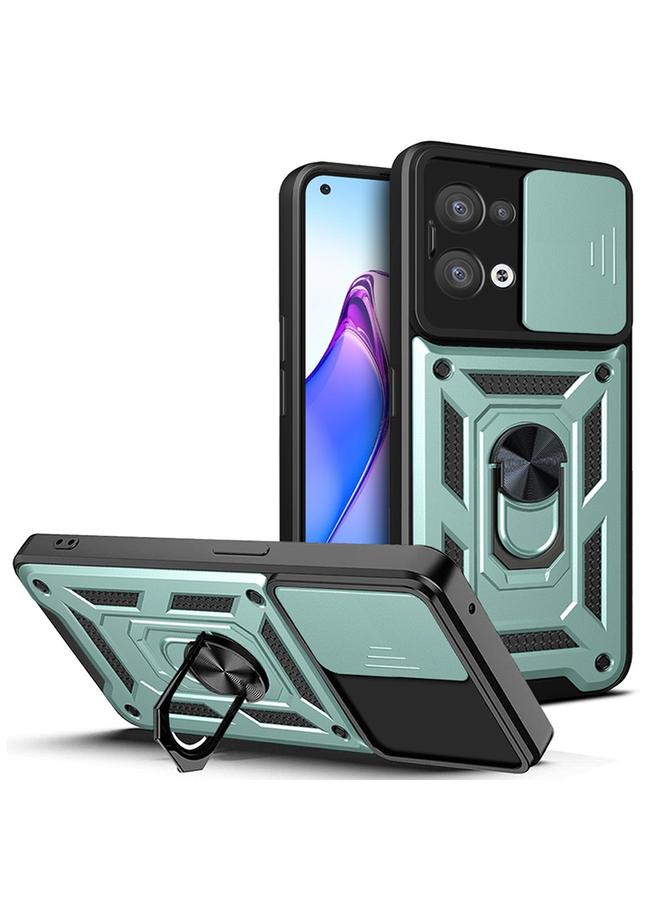 S-TOP Case For OPPO Reno8 5G Sliding Camera Cover Design TPU+PC Phone Case - Image 1