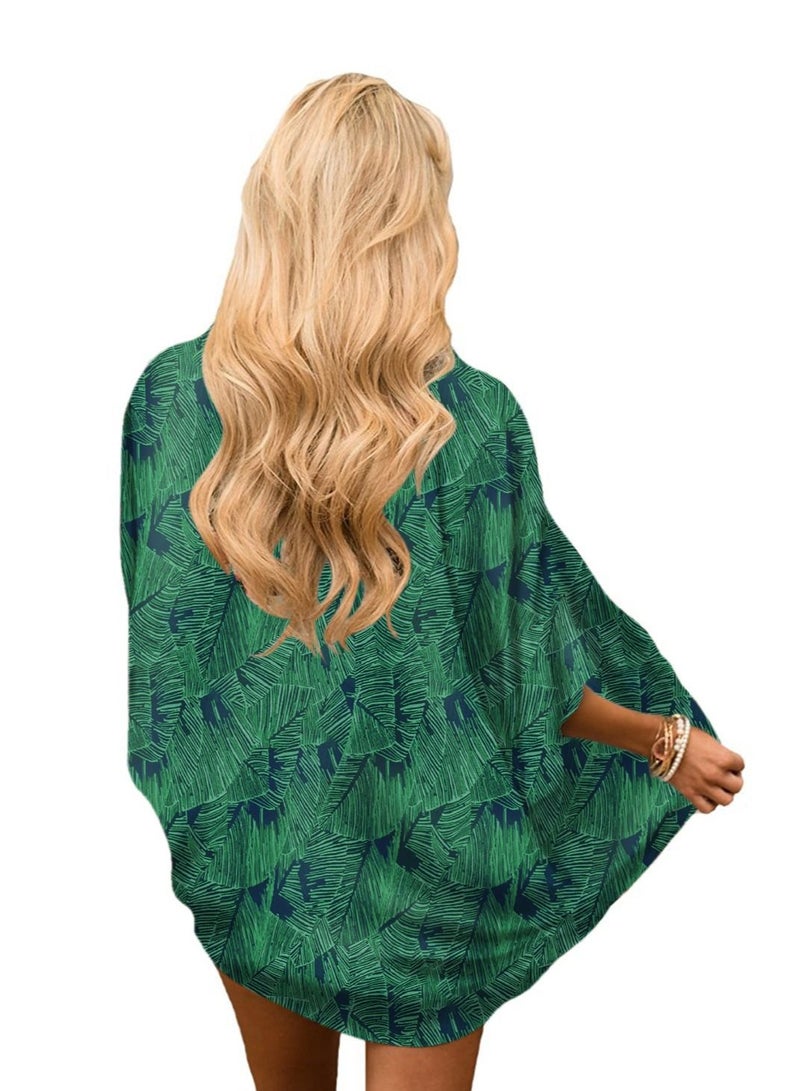 Loquat Floral Printed Loose Bikini Cover Up - Image 1
