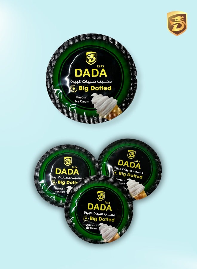 دادا مجموعة دادا مكونة من 3 واقيات ذكرية كبيرة منقطة - Image 3