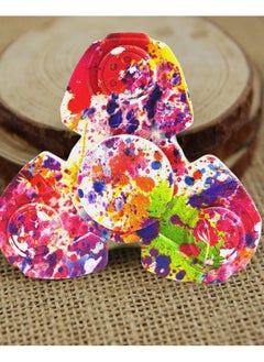 Premsons Premsons® Hand Spinner Desk Toy - High Speed Smooth Finger Spin Sensory Fidget Stress Relief Game Play for Kids & Adults - Birthday Party Gift - Combo - Rainbow Splash Triangular Head + Multicolor  - Image 4