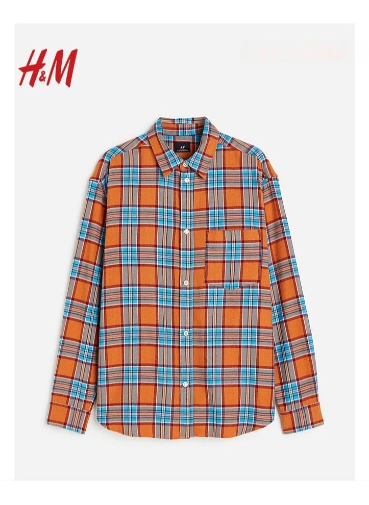 H and M - HM Autumn New Fashionable Casual Loose Long Sleeved Shirt - Image 1