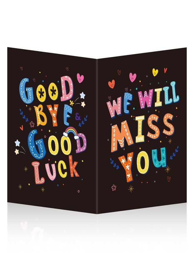 Gosknor Jumbo Farewell Greeting Card, 11x17.3in Large Giant We Will Miss You Gift Going Away Card with Envelope Coworkers Goodbye Good Luck for Colleague Friends Leaving Big Gift (Black) - Image 1