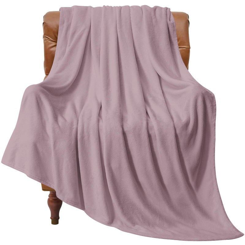 BEDELITE Fleece Blanket Twin Size Dusky Violet Throw Blankets for Couch Bed Luxury Plush Cozy Fuzzy Blanket 60x80 inches Super Soft Warm Lightweight Throw Blanket for Travel Camping - Image 2