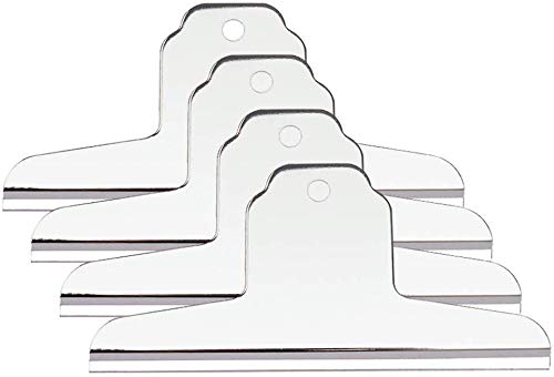 GOLD LEAF Extra Large Bulldog Clips Silver Metal Clips Paper Clamps Holder for Drawing Board Clipboard,145mm,Mountain Clip Pack of 4 - Image 1