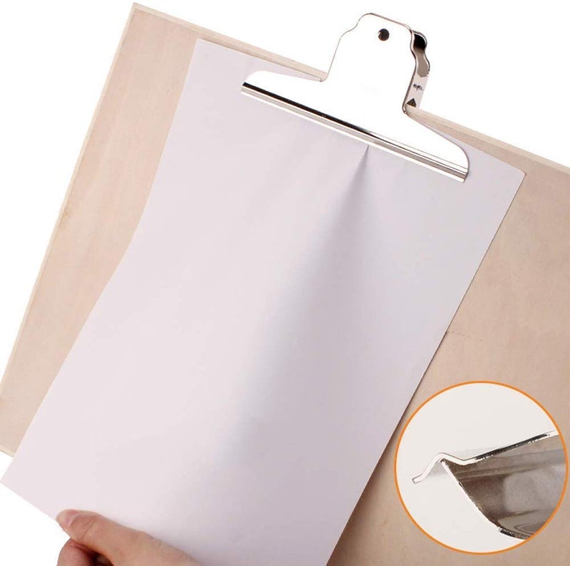 GOLD LEAF Extra Large Bulldog Clips Silver Metal Clips Paper Clamps Holder for Drawing Board Clipboard,145mm,Mountain Clip Pack of 4 - Image 4