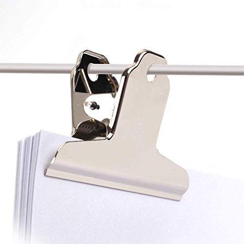 GOLD LEAF Extra Large Bulldog Clips Silver Metal Clips Paper Clamps Holder for Drawing Board Clipboard,145mm,Mountain Clip Pack of 4 - Image 2
