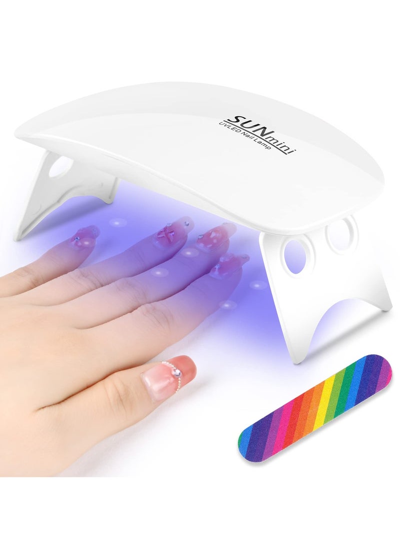 Generic Foldable UV Nail Lamp with12 Beads,Mini Portable 6W UV LED Gel Nail Dryer & Curing Lamp - Professional Nail Art Tool for All Gel Polish  - Image 2