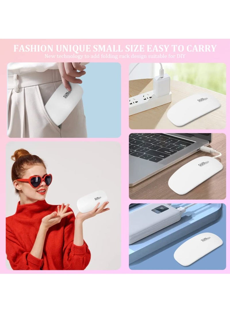 Generic Foldable UV Nail Lamp with12 Beads,Mini Portable 6W UV LED Gel Nail Dryer & Curing Lamp - Professional Nail Art Tool for All Gel Polish  - Image 5