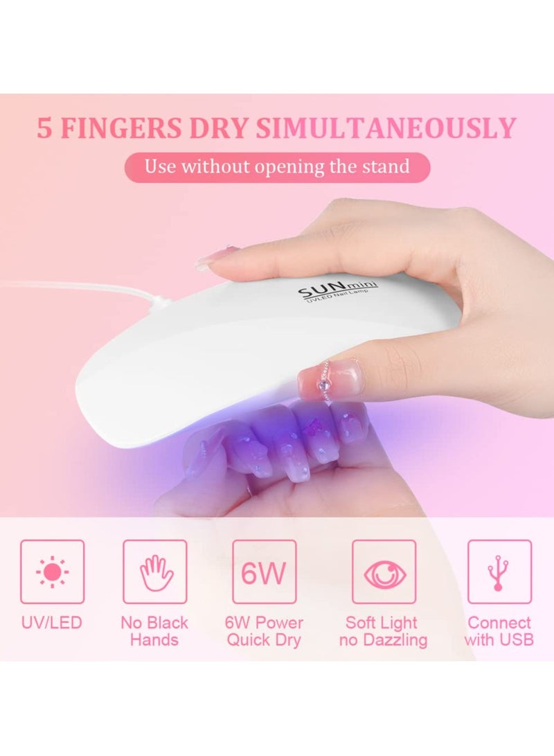 Generic Foldable UV Nail Lamp with12 Beads,Mini Portable 6W UV LED Gel Nail Dryer & Curing Lamp - Professional Nail Art Tool for All Gel Polish  - Image 3