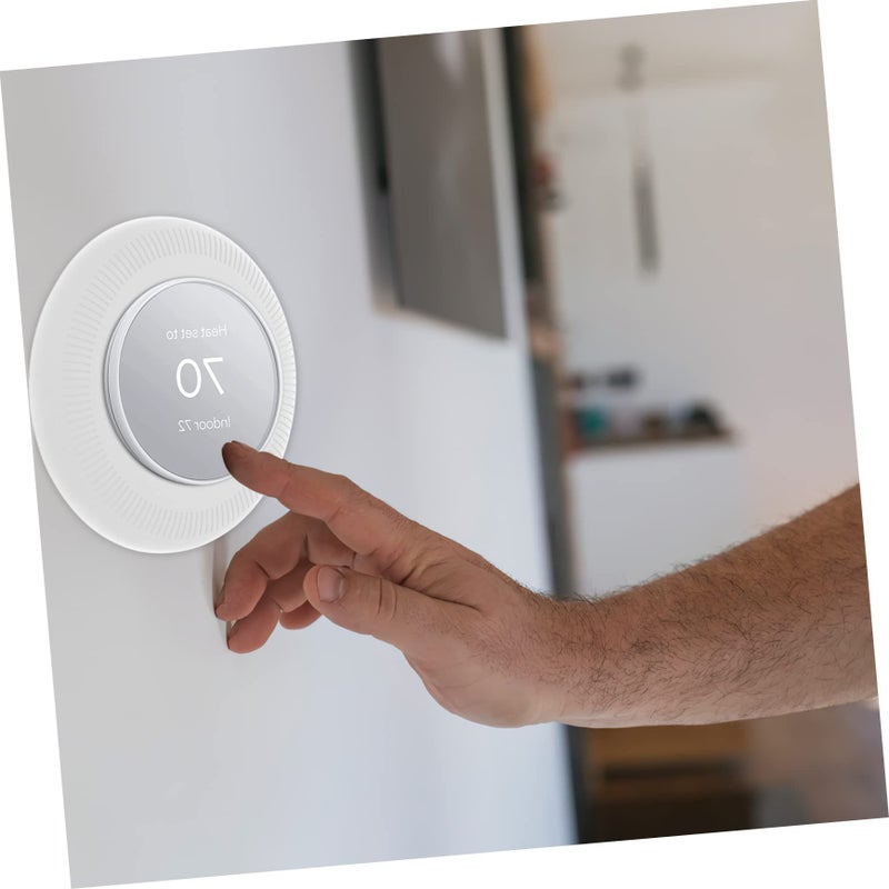 طبق حائط أبيض لمنظم الحرارة Nest سهل التركيب، تصميم أنيق ومتين - Image 4