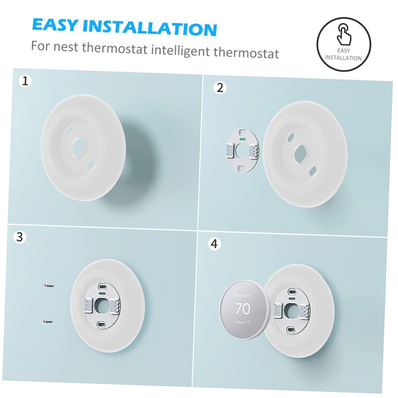 طبق حائط أبيض لمنظم الحرارة Nest سهل التركيب، تصميم أنيق ومتين - Image 5