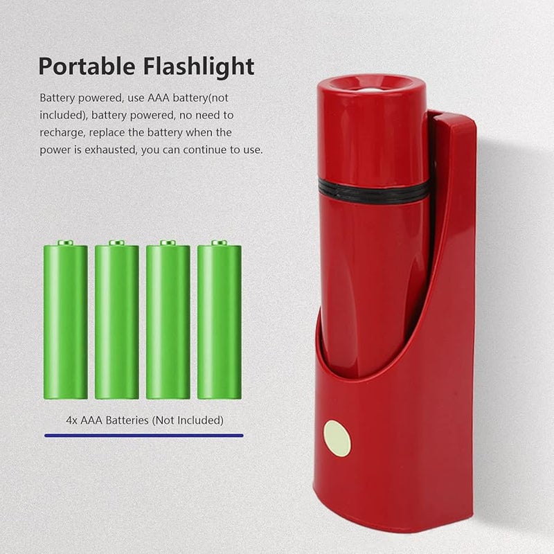 Red LED Emergency Flashlight High Brightness Wall Mounted Light - Image 4