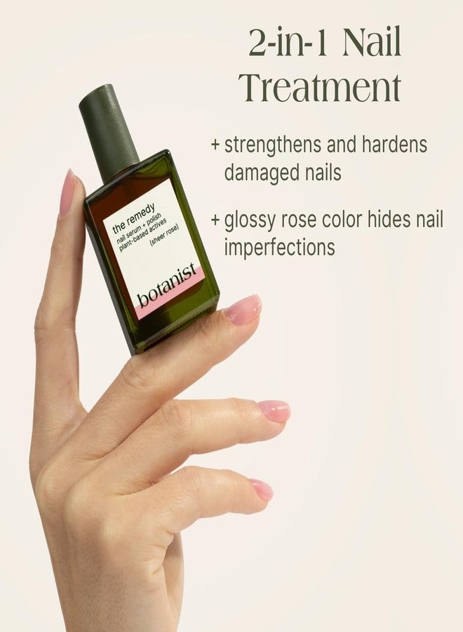 Botanist Nails Botanist The Remedy | Nail Strengthening Polish | Repairs & Hardens Nails Damaged from Acrylics, Dip & Gel Manicures | Non-Toxic, 84% Plant Based, 21-Free & Vegan (Rose) - Image 2
