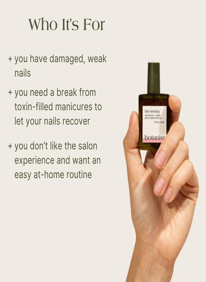 Botanist Nails Botanist The Remedy | Nail Strengthening Polish | Repairs & Hardens Nails Damaged from Acrylics, Dip & Gel Manicures | Non-Toxic, 84% Plant Based, 21-Free & Vegan (Rose) - Image 5
