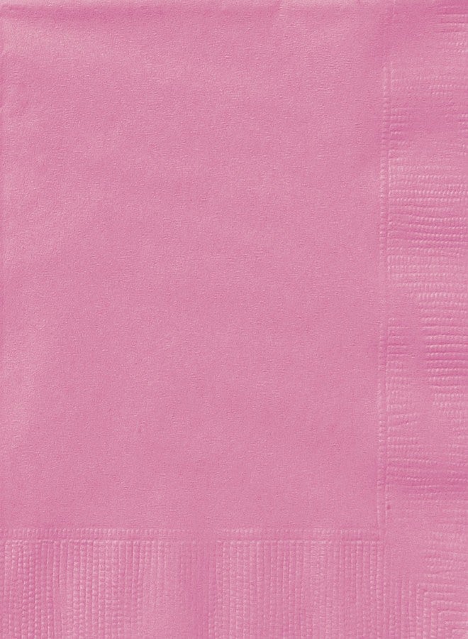 Unique Hot Pink Solid Luncheon Paper Napkins - (Pack of 20) - Elegant & Durable Design - Perfect for Parties, Events & Celebrations - Image 1