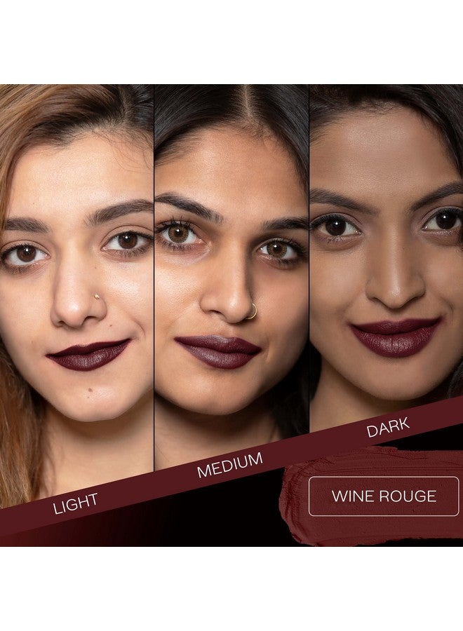 Weightless Matte Lipstick - Wine Rouge 30 (Maroon), 4.5G | Highly Pigmented Lip Color | Smooth One Stroke Glide | Moisturizes & Hydrates Lips | Vitamin E, Jojoba & Almond Oil Enriched