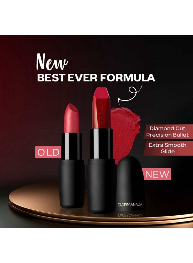 Weightless Matte Lipstick - Wine Rouge 30 (Maroon), 4.5G | Highly Pigmented Lip Color | Smooth One Stroke Glide | Moisturizes & Hydrates Lips | Vitamin E, Jojoba & Almond Oil Enriched