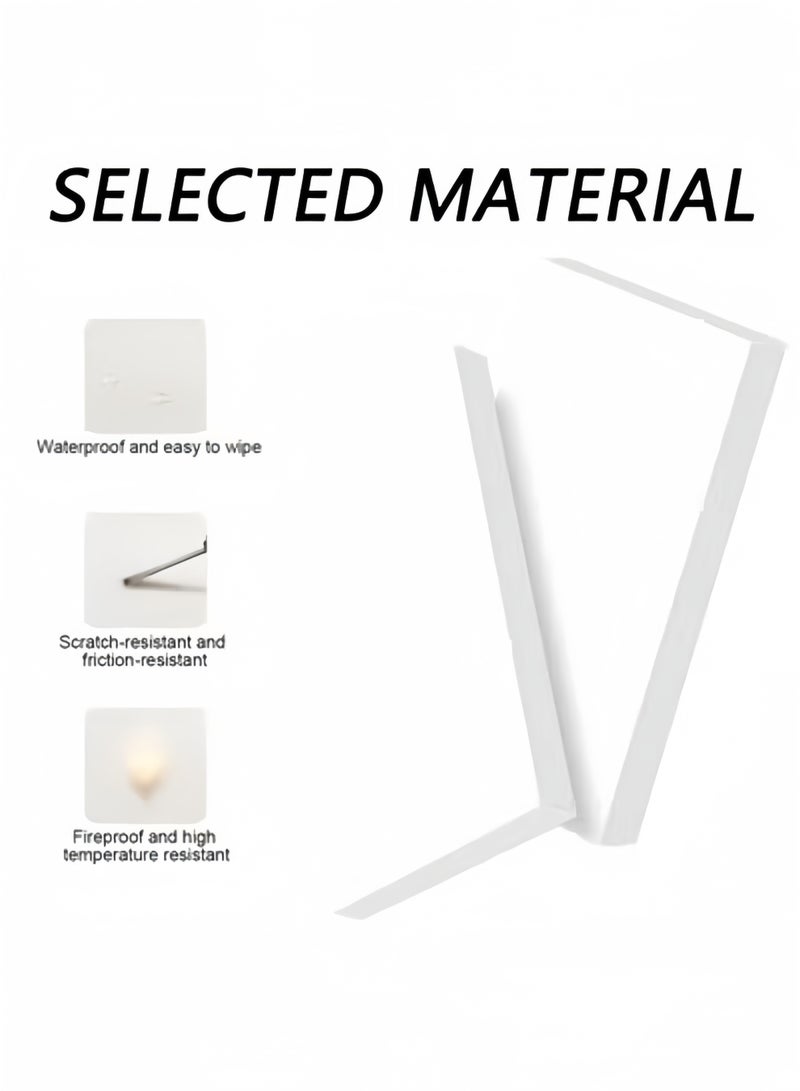 GGEROU Bedside Table, Modern Table Side Bedside Table With Solid Wood Legs, Bedside Storage Cabinet With Drawers, Suitable For Bedroom, Living Room White(Two layers) - Image 5